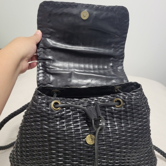 Woven Genuine Italian Leather Backpack - Picture 5 of 9